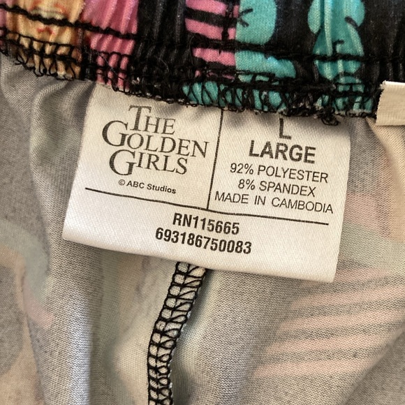 Men The Golden Girls black green pajama lounge pants size L - Picture 7 of 8